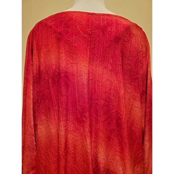 Avenue Red/Orange Top w/Tie - Picture 4 of 5